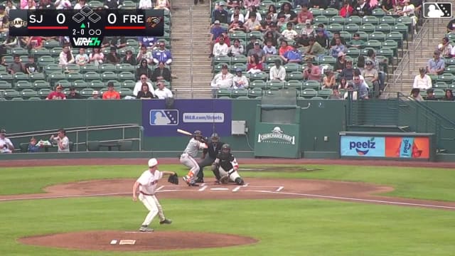 Jhonny Level homers (10) on a fly ball to right field.
