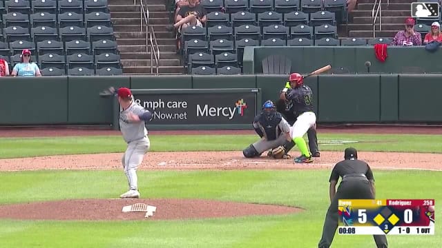 Rainiel Rodriguez doubles (5) on a sharp line drive to left fielder Spencer Nivens. Brody Moore scores. Travis Honeyman to 3rd.
