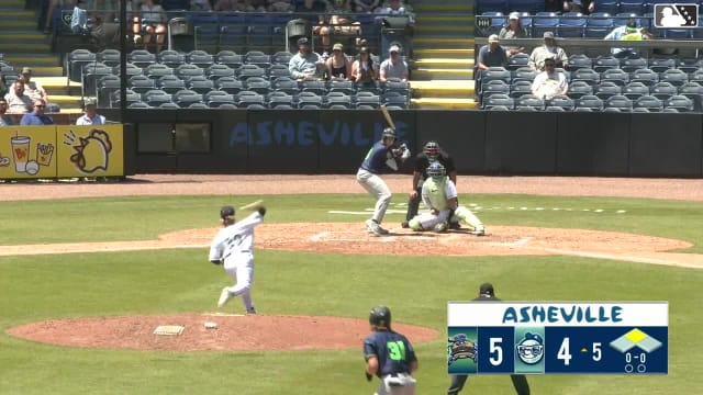 Malcolm Moore homers (6) on a fly ball to center field. Rafe Perich scores.