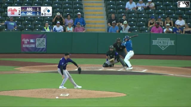 Zach Ehrhard homers (17) on a line drive to left field. Austin Gauthier scores.