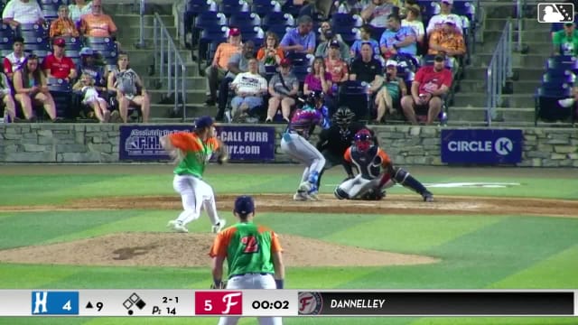 Juneiker Caceres homers (5) on a fly ball to right center field. Yaikel Mijares scores.