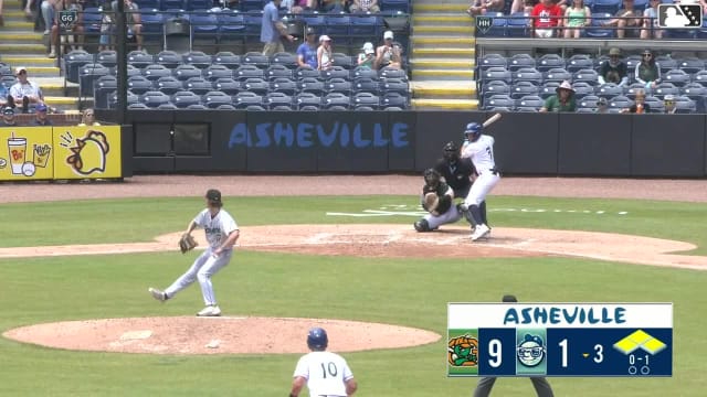 Caden Powell singles on a ground ball to third baseman Jhonny Severino. Freuddy Batista scores. Zach Daudet to 3rd. Justin Thomas Jr. to 2nd.