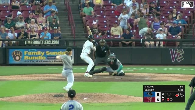 Braylon Payne homers (18) on a fly ball to center field. Luis Peña scores.