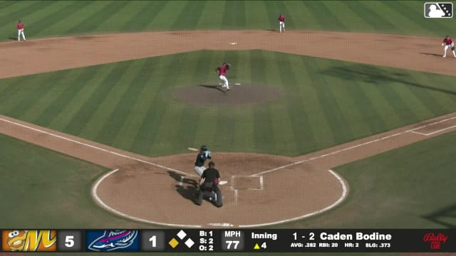 Caden Bodine singles on a sharp line drive to center fielder Ethan O'Donnell. Gregory Barrios scores.