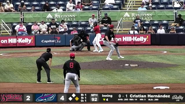 Cristian Hernández homers (4) on a line drive to left field. Juan Matheus scores.