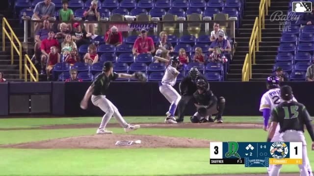 Dauri Fernandez triples (1) on a ground ball to right fielder Mason Neville. Juan Benjamin scores. Jose Pirela scores. Tommy Hawke scores.