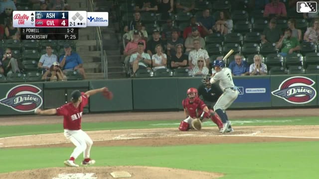 Caden Powell homers (9) on a fly ball to center field.