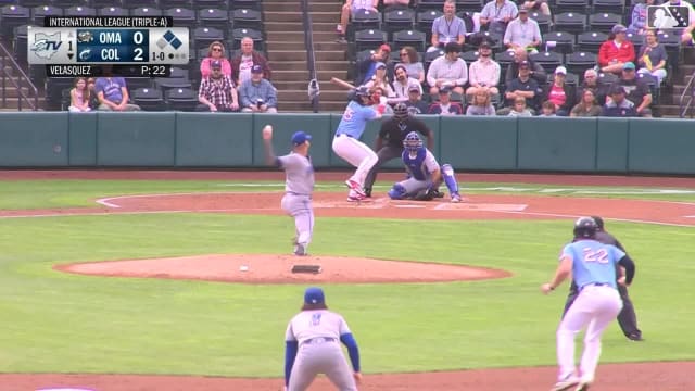 Ralphy Velazquez's two homers and five RBI's 