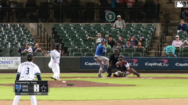 James Tibbs III homers (26) on a fly ball to left center field.