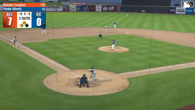 Brandon Compton doubles (5) on a sharp line drive to left fielder Luke Pelzer. Cam Cannarella scores. Aiva Arquette scores.