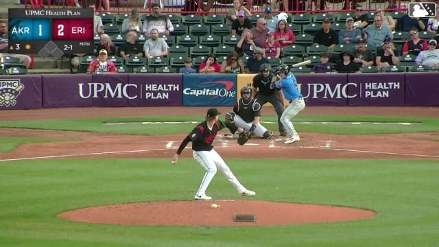Luke Hill homers (1) on a fly ball to right field.