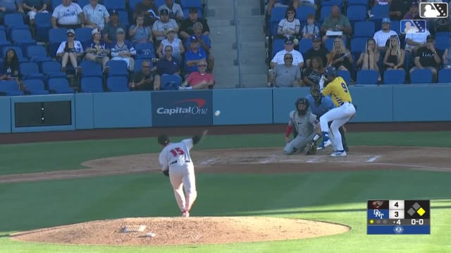 Joendry Vargas singles on a soft line drive to right fielder Landyn Vidourek. Javier Herrera scores. Joendry Vargas to 2nd. Throwing error by right fielder Landyn Vidourek.