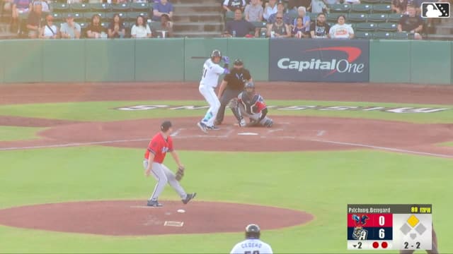 Romeo Sanabria homers (3) on a fly ball to right center field. Leandro Cedeño scores.