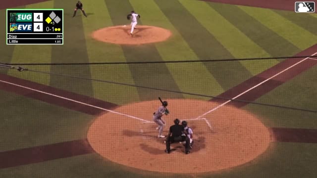 Lisbel Diaz triples (2) on a line drive to center fielder Korbyn Dickerson. Carlos Gutierrez scores.