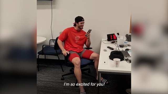 Dylan Crews calls his mom to tell her about MLB debut