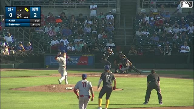 Brett Bateman triples (2) on a fly ball to center fielder Kyler Fedko. James Triantos scores. Scott Kingery scores.
