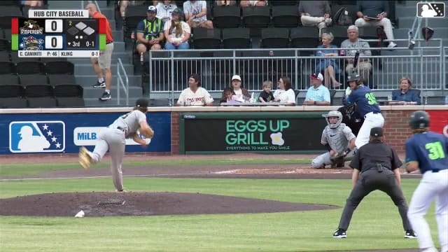 Paxton Kling doubles (7) on a sharp line drive to center fielder Dixon Williams. Rafe Perich scores. Malcolm Moore scores.