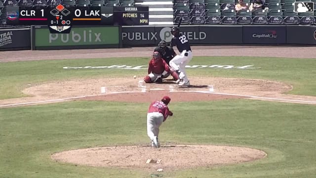 Cris Rodriguez doubles (2) on a line drive to left fielder Lane Haworth. Michael Oliveto scores.