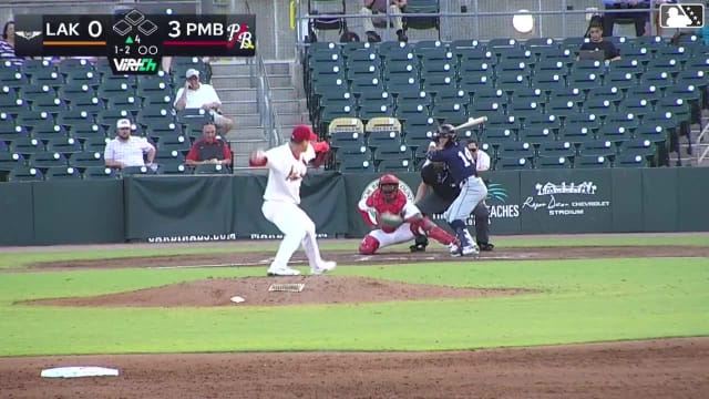 Nick Dumesnil homers (1) on a line drive to left field.