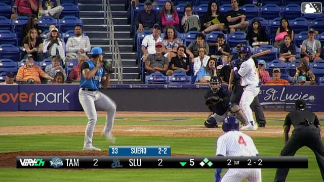 Christopher Suero's third hit of his five-hit game 