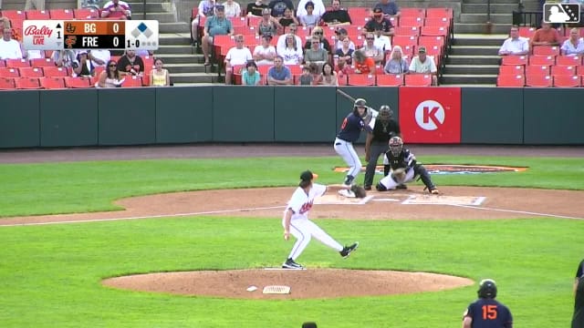 Nathan Flewelling homers (20) on a line drive to right center field. Tony Santa Maria scores.