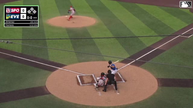 Carlos Jimenez homers (15) on a fly ball to right center field.