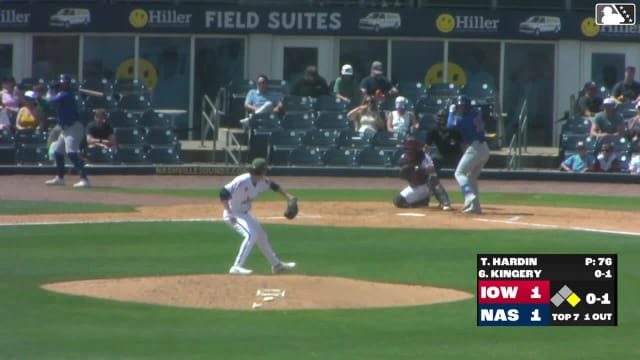 Tyson Hardin Swinging Strike to Scott Kingery