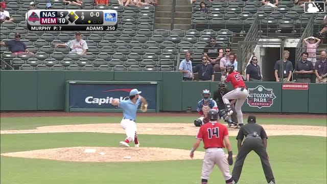 Luke Adams homers (9) on a fly ball to center field. Tyler Black scores. Luis Lara scores.