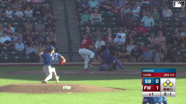 Kavares Tears doubles (11) on a fly ball to right fielder Miguel Useche. Carlos Rodriguez scores. Jake Cunningham scores.