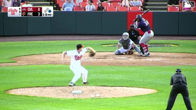 Justin Gonzales singles on a ground ball to left fielder Elis Cuevas. Ronny Hernandez scores.
