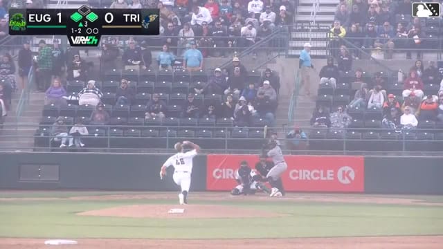 Dakota Jordan doubles (9) on a line drive to left fielder Anthony Scull. Robert Hipwell scores. Trevor Cohen to 3rd.