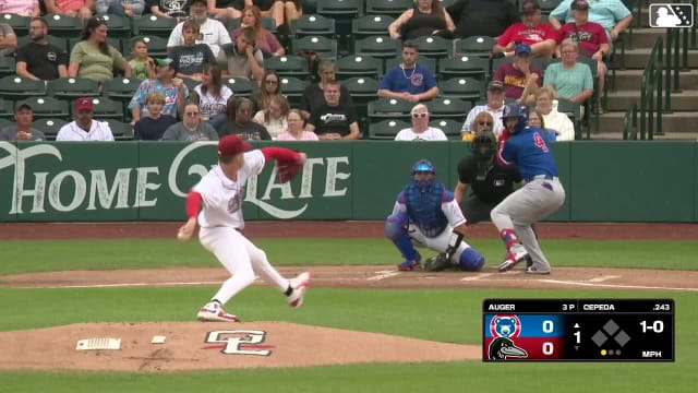 Angel Cepeda homers (5) on a fly ball to left field.