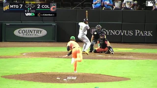 Xavier Isaac homers (24) on a fly ball to right center field.