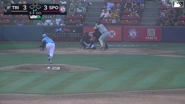 Randy De Jesus homers (13) on a fly ball to center field.