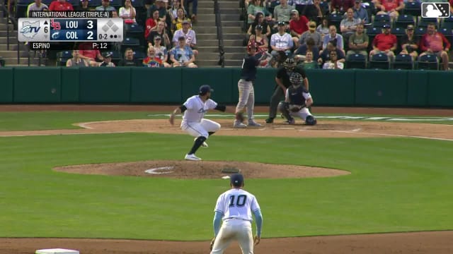 Austin Hendrick strikes out swinging.