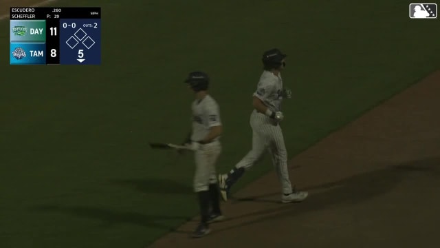 Luke Pettitte hits his first pro homer