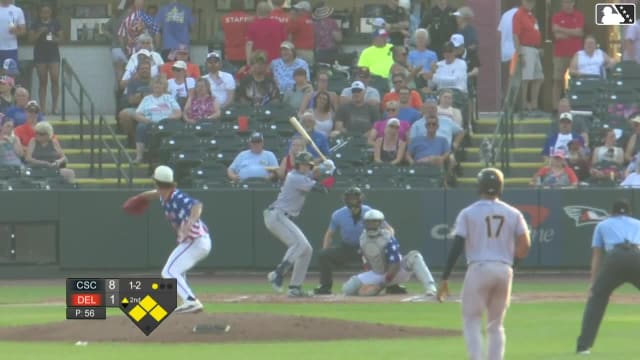 Brendan Summerhill singles on a ground ball to shortstop DJ Layton. Larry Martinez scores. J.D. Gonzalez to 3rd. Angel Mateo to 2nd.