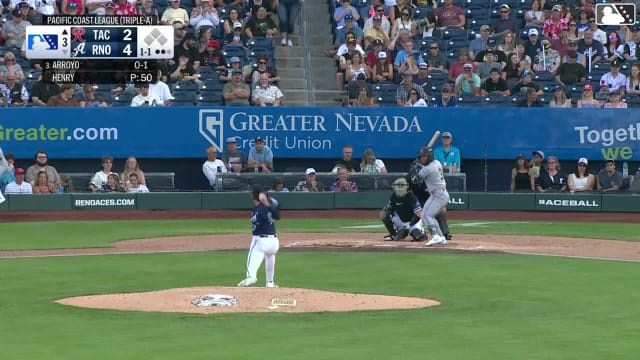 Michael Arroyo homers (3) on a fly ball to left field.
