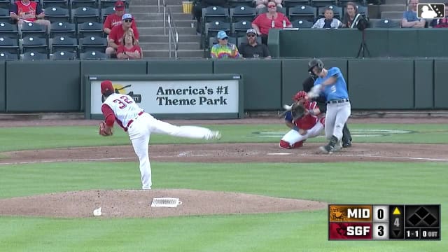 Cooper Bowman homers on a fly ball