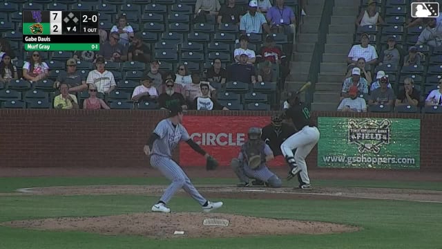 Murf Gray homers (1) on a fly ball to left field.