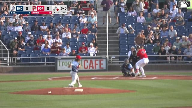 Jack Winnay homers (5) on a fly ball to left center field. Henry Godbout scores.