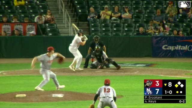 Sean Keys homers (14) on a fly ball to right field. Jay Harry scores.