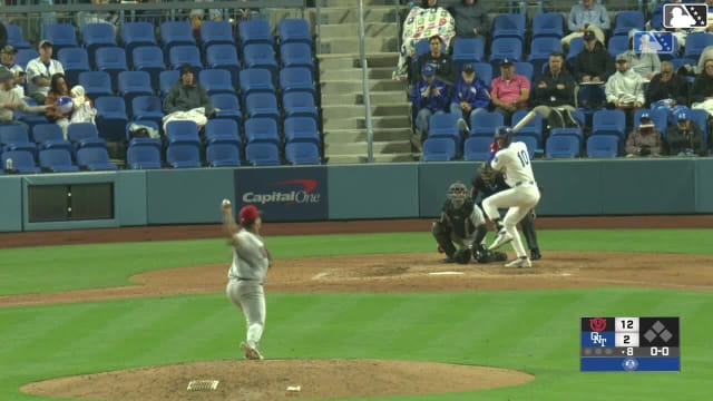 Chase Harlan homers (6) on a fly ball to center field.