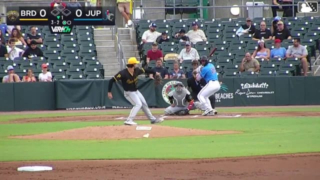 Luis Arana homers (1) on a fly ball to left field.