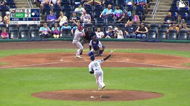 Dante Nori singles on a line drive to center fielder Jacob Humphrey. Austin Murr scores.