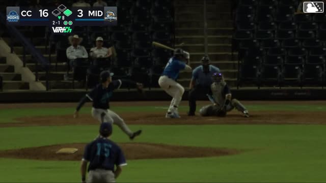 Devin Taylor homers (1) on a fly ball to left field. Cameron Leary scores.