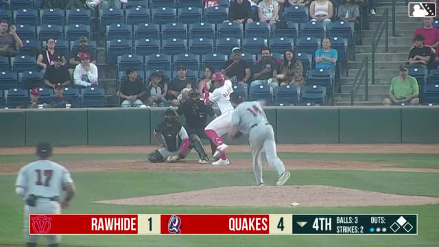 Hayden Alvarez homers (6) on a fly ball to center field. Slate Alford scores.