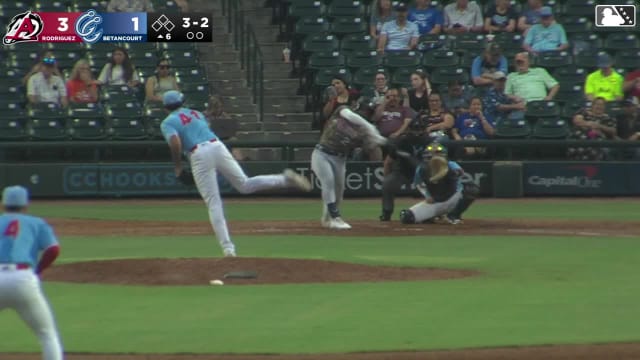 Alberto Rodriguez hits his first home run of the year