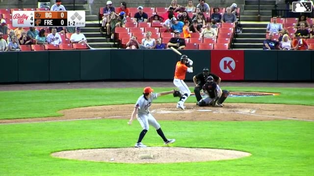Jordan Sanchez homers (1) on a fly ball to right field.