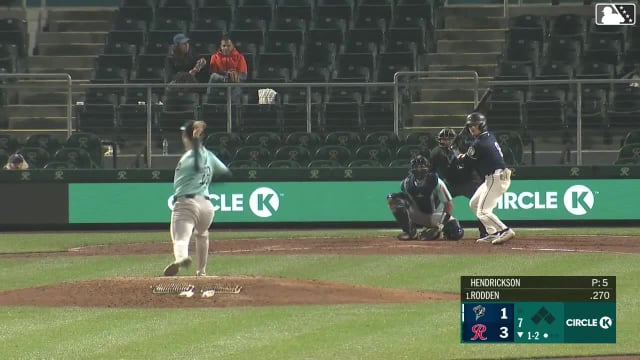 Brock Rodden homers (6) on a fly ball to left field.